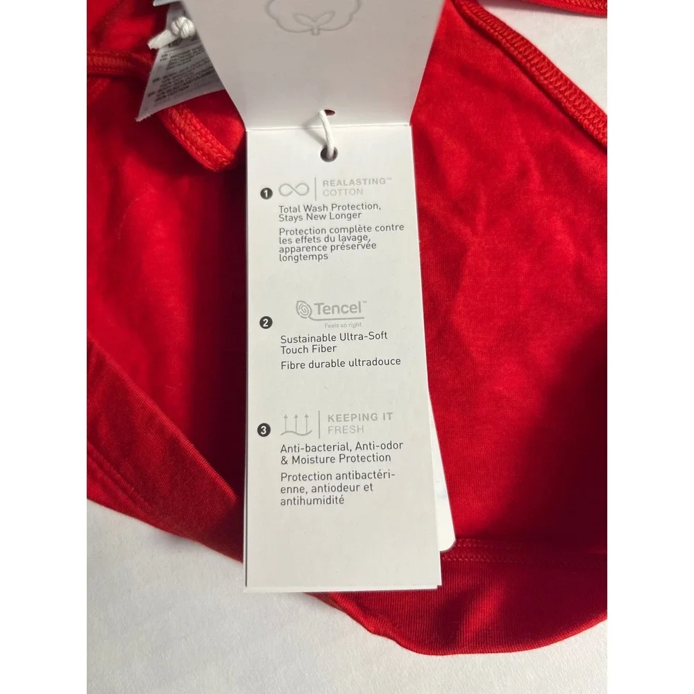 Adidas Woman's Red 3 Stripes Wildside‎ Thong Smart Cotton Size 2XL XXL